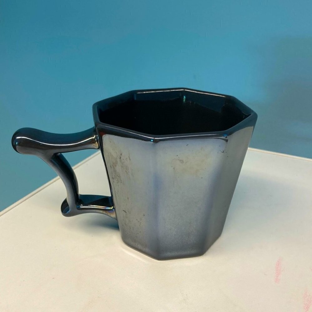 STARBUCKS Gun Metal  Pewter Octagon 2013 Mug